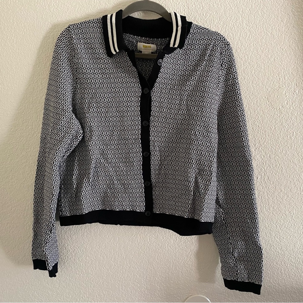 Anthropologie Maeve Plunging Polo Cardigan - Picture 3 of 9